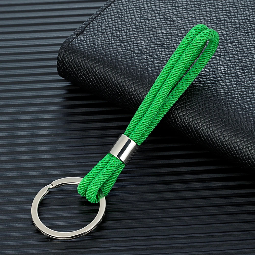 MKENDN Handmade Simple Waterproof Nautical Rope Keychain Outdoor Rock Climbing Camping Rescue Emergency Survival Rope Metal Gift