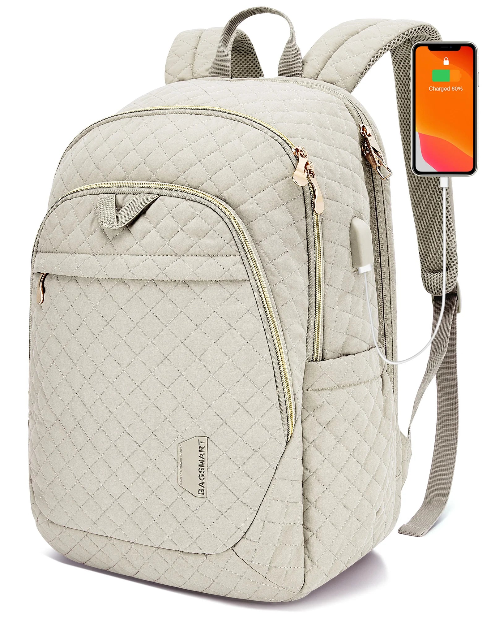 BAGSMART Women's Backpack School Bags for Girl 15.6 inch Laptop Bag Female College Book Bag Casual Daypack Travel Backpack