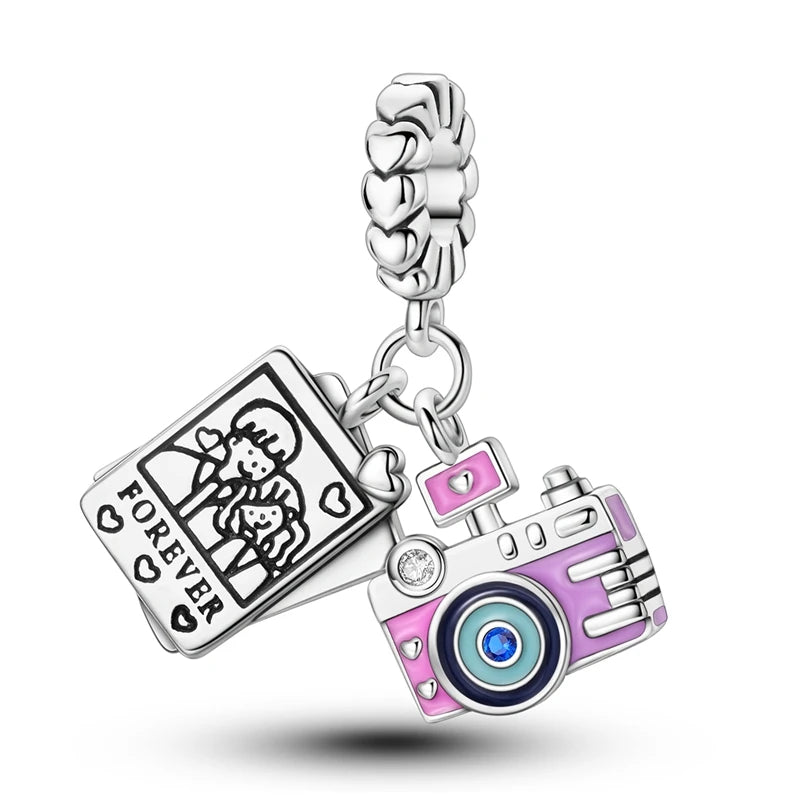Charm Original 925 Sterling Silver Charms Pendants Love Travel Life DIY Beads for Bracelet Necklace Charms Women Jewelry Making