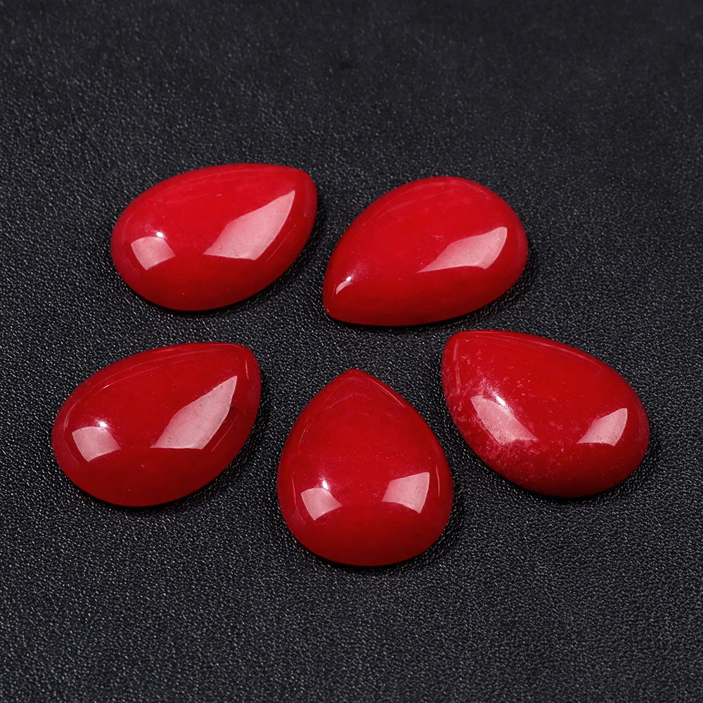 18X25MM Multi-color Natural Stone Cabochon Water Drop Shape Agat Quartz Opal Cabochons Stone For Jewelry Making DIY Accessories