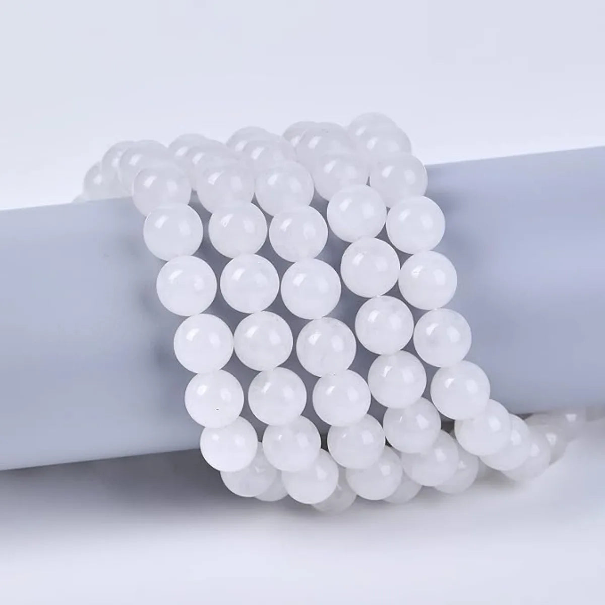 Genuine Natural Selenite Stone Near-round Semi-precious Loose Beads for Bracelet Necklace Diy Jewelry Making Accessories