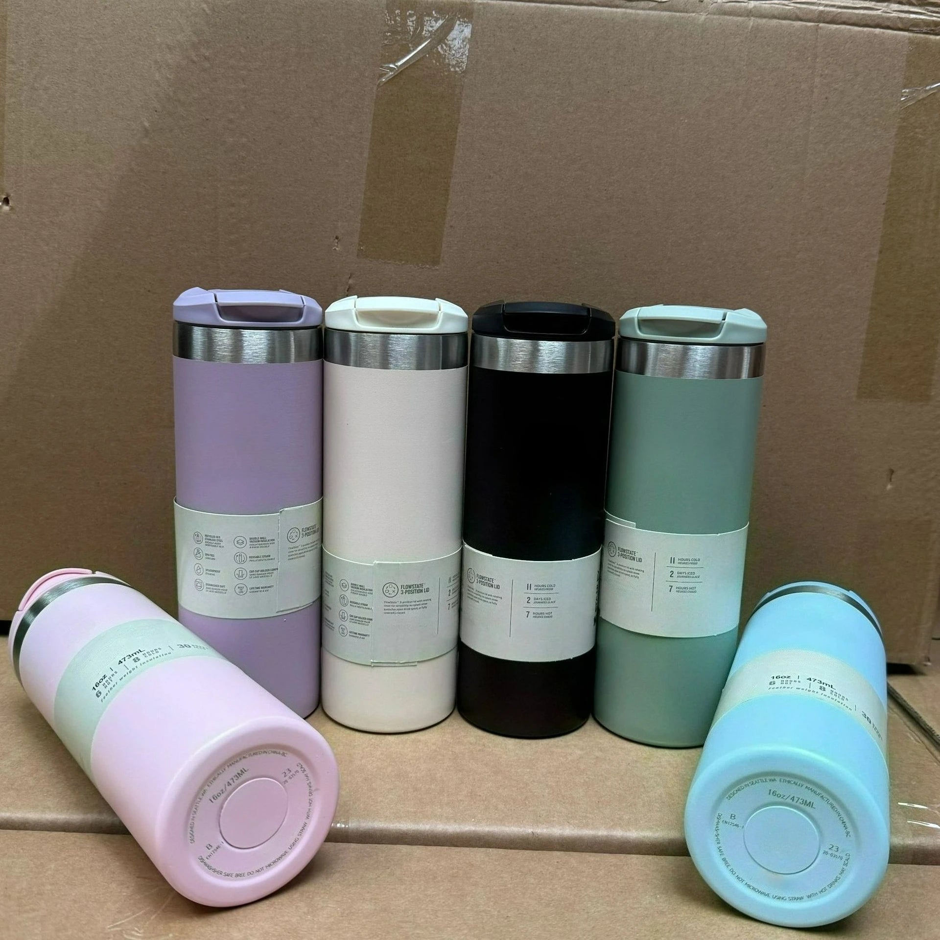 16 Oz Stainless Steel Vacuum Bottle Hot and Ice Cup Water Thermos Travel Mug Portable Car Cup New Arrivals Water Bottle