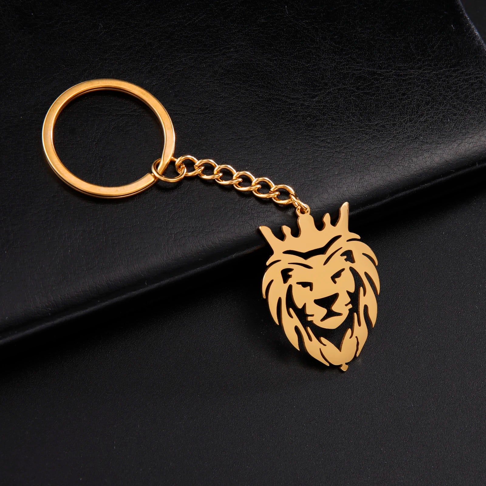 Dreamtimes Fashion Hollow Out Punk Lion Keychain Animal Car Backpack Accessories Fashion Jewelry Gifts
