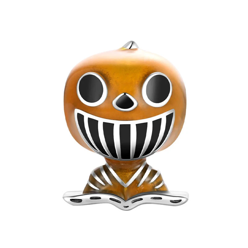 Miniso Gruseliges Skelett-Geister-Serie 925 Sterling Silber Charm Halloween Hut Perle Passend für Damen Original Schmuck Geschenk