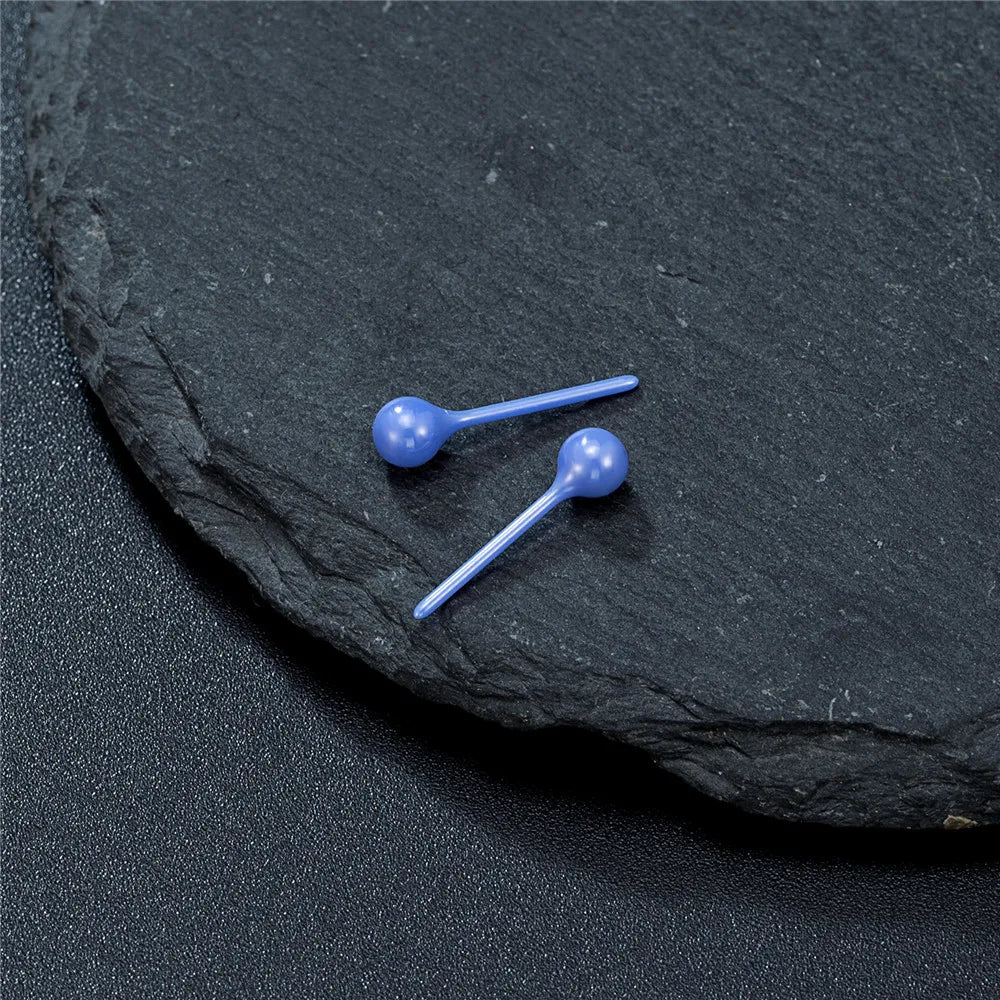 MKENDN 4MM Hypoallergenic Bioceramic Earrings for Healing Piercings Medical Grade Studs Ear Posts Anti-Allergy Ear Jewelry