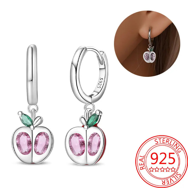 Hot Sale Bee Earrings For Girl Lovely Yellow Black Dancing Bee Happy S925 Hoop Earrings Birthday Gift Silver Jewelry