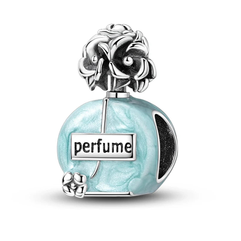 Hot Sale Charms Beads 925 Sterling Silver Pink Perfume Bottle Letter Luminous Firefly Tarot Card Beads Fit DIY Bracelets Jewelry - Madeinsea©