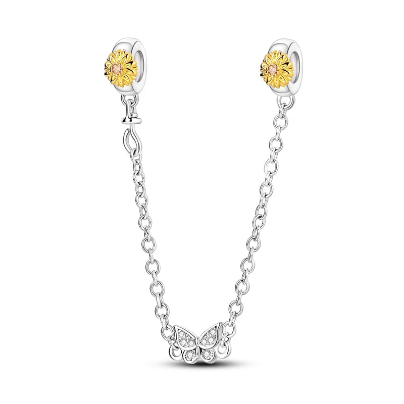 Original Charms Beads 925 Sterling Silver Golden Leopard Firefly Butterfly Hot Air Balloon Beads Fit DIY Bracelet Fine Jewelry