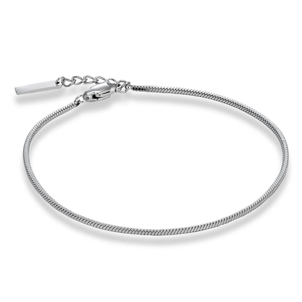 MKENDN 1.5mm Minimalist Stainless Steel Octagonal Chain Bracelet Fashion Men Women Biker Jewelry Gifts - Madeinsea©