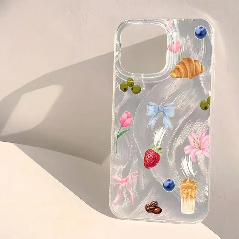 Fashionable Unique Heart Flower Pattern Case for Samsung Galaxy S25 S24 S23 S22 Ultra Plus S21 FE A55 A35 A15 A34 A54 A16 Cover