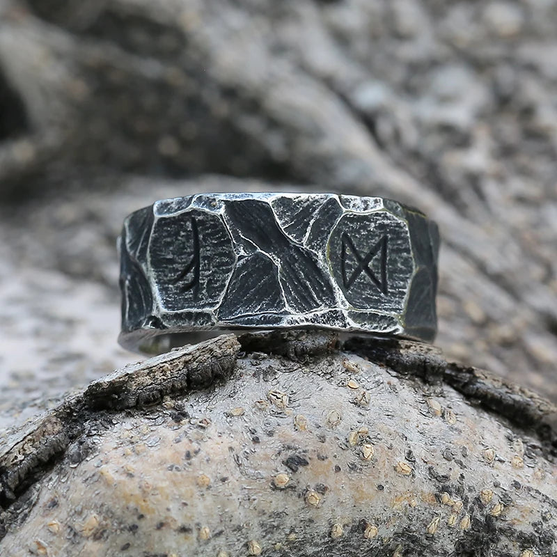 Viking Nordic Style Ring with Runes - Madeinsea©