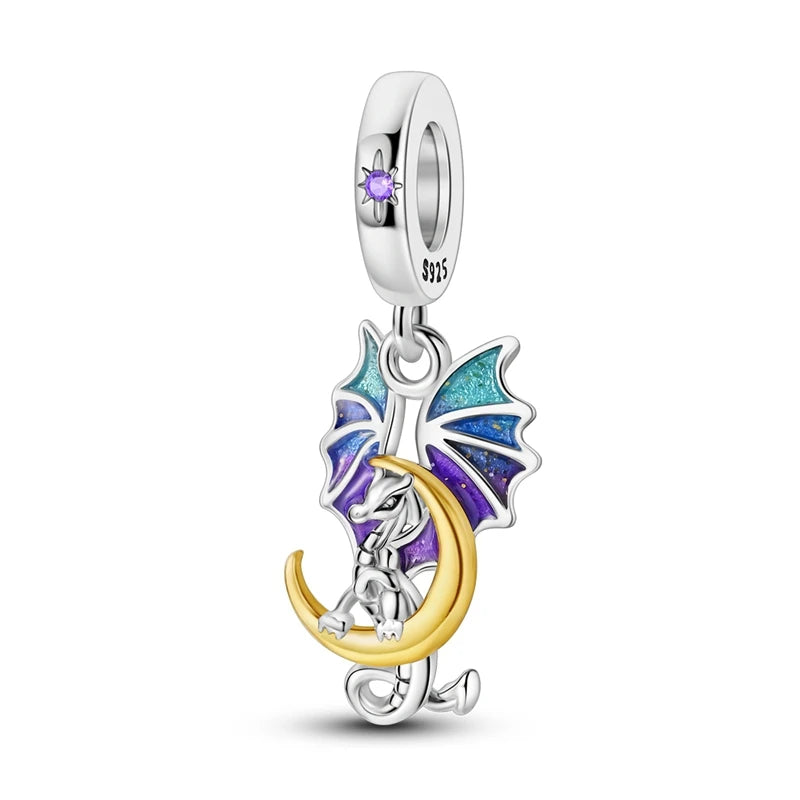 New Original Charms Beads Pendant 925 Silver Sterling Dog Cat Firefly Butterfly Dragonfly Charm For Woman Fashion Jewelry Making