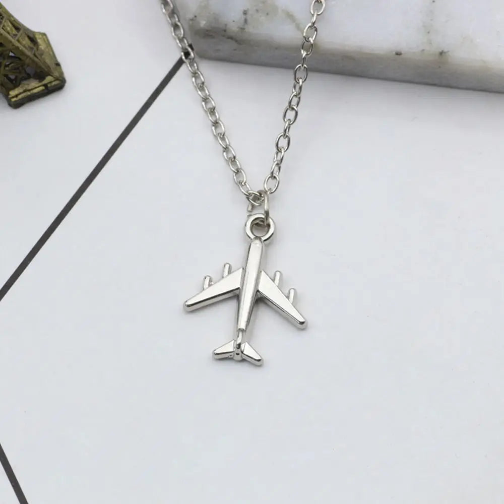 1Pcs Jewelry Metal Necklace Air Plane Chokers Pendant