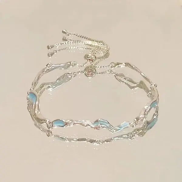 Koreanisches romantisches Mondperlenarmband für Damen, elegantes und exquisites Armband mit Stern- und Herzgliederkette, weihnachtlicher Schmuck