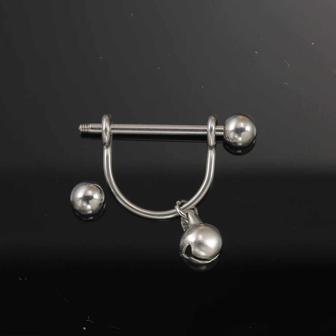 1 Pair 14G 16G Nipple Rings Dangle Bell Sexy Woman Nipple Piercing Women Breast Ring  Body Jewelry