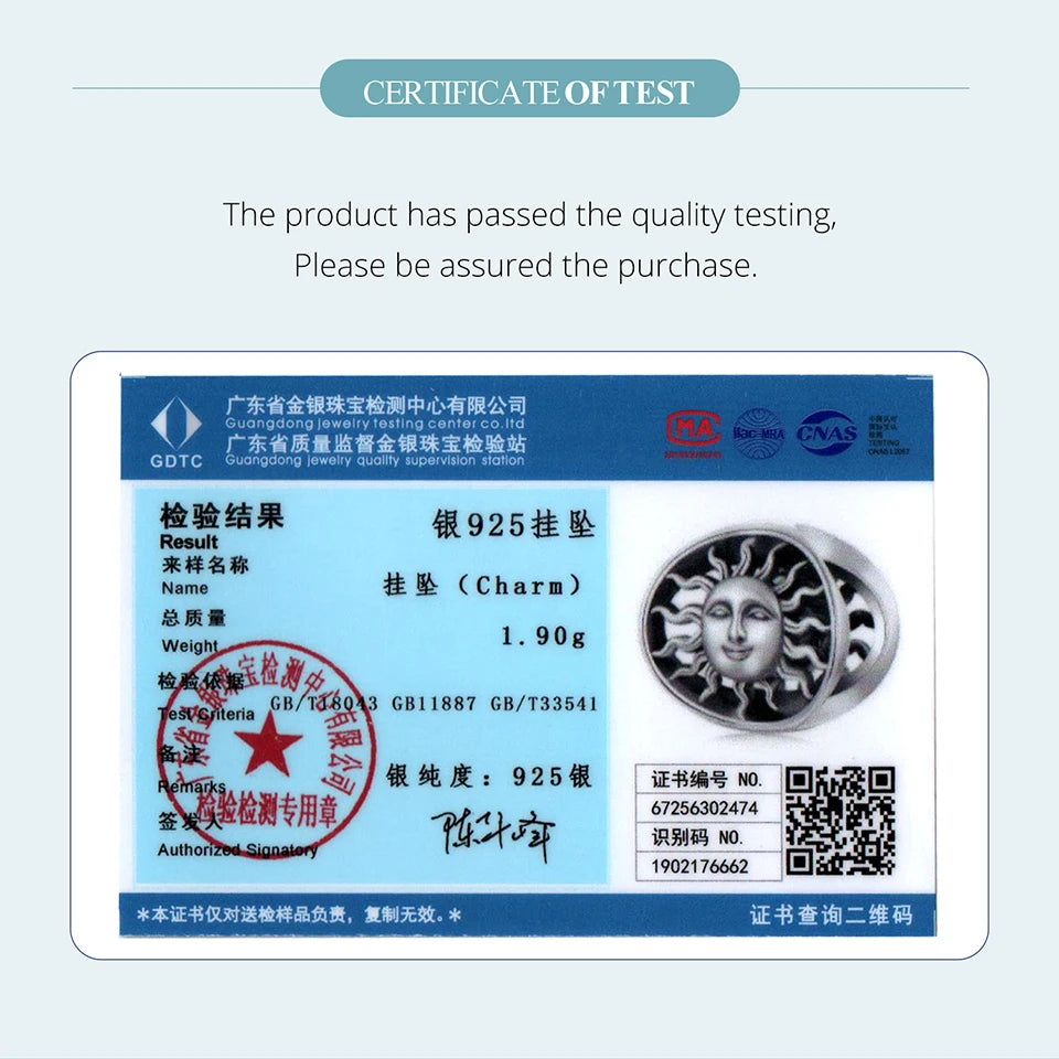 BAMOER Solid 925 Sterling Silver Sun God Guardian Charm fit Original Bracelet DIY Jewelry Accessories bamoer Beads SCC3065