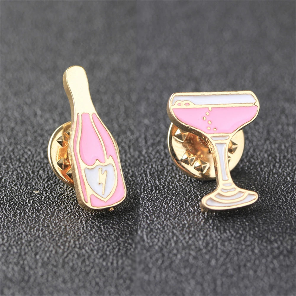 Enjoy Summer Holiday Brooch Cartoon Sea Beach Sunglasses Pins for Friends Drink Cup Ice Cream Tree Enamel Badge Bag Jewelry Gift