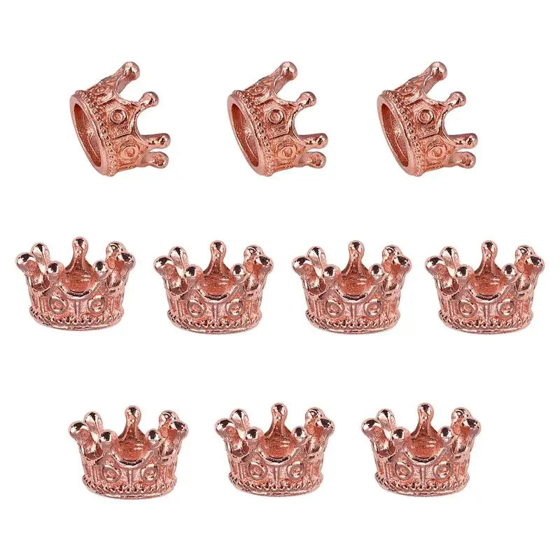 10pcs/20pcs Crown Charm Beads Connectors Charms End Beads Cap For DIY Jewelry Making Findings
