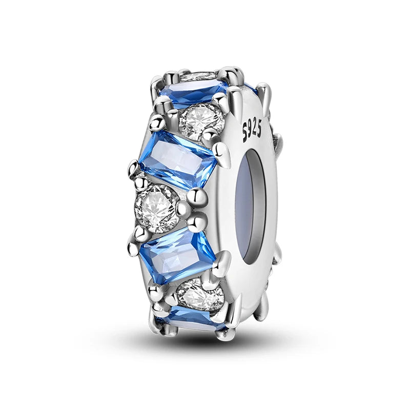 Springtime 925 Silver Gem Butterfly Dragonfly Flowers Charms Pendant Fit Pandach 925 Original Bracelets DIY Little Fresh Jewelry