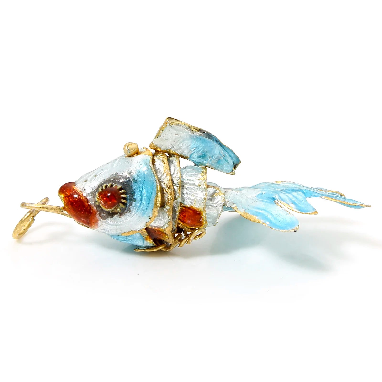 DoreenBeads, 1 pièce, pendentif en laiton 3D en forme de poisson, animal mobile, océan, couleur or, pour collier, fabrication de bijoux DIY, 4,8 cm x 2,4 cm