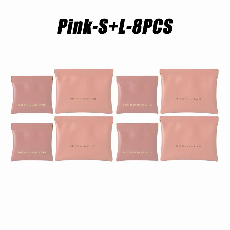 Small Makeup Bag Data Mini Portable Cable  Digital Storage Bag Automatically Closes Wired Earphones Carrying Bag Power Charger