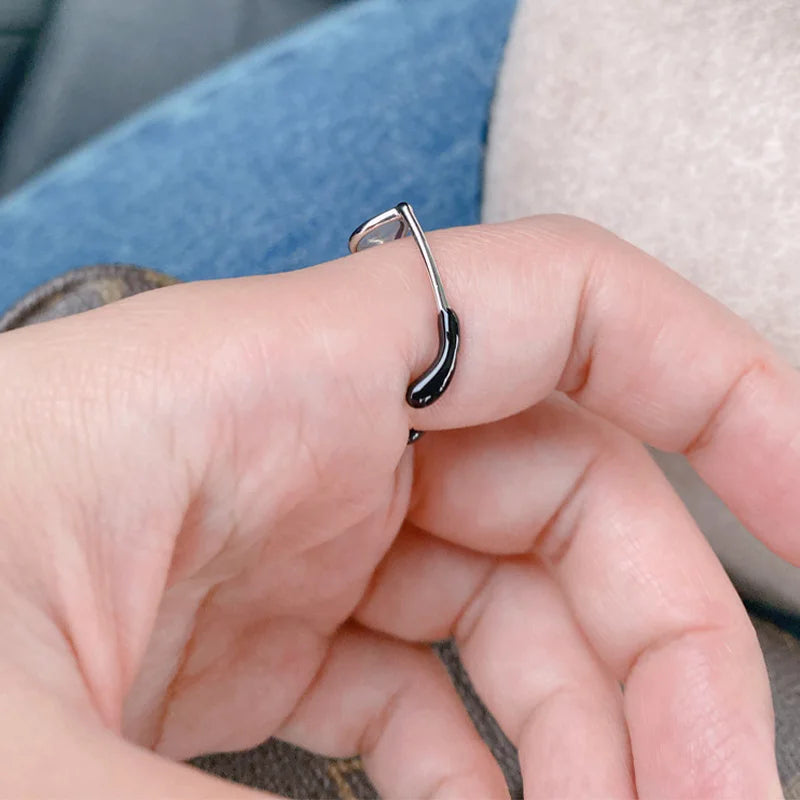 Little Painted Glasses Ring For Women Adjustable Open Ring Cute Fashion Accessories Handmade Designer Jewelry Lover Girl Gift