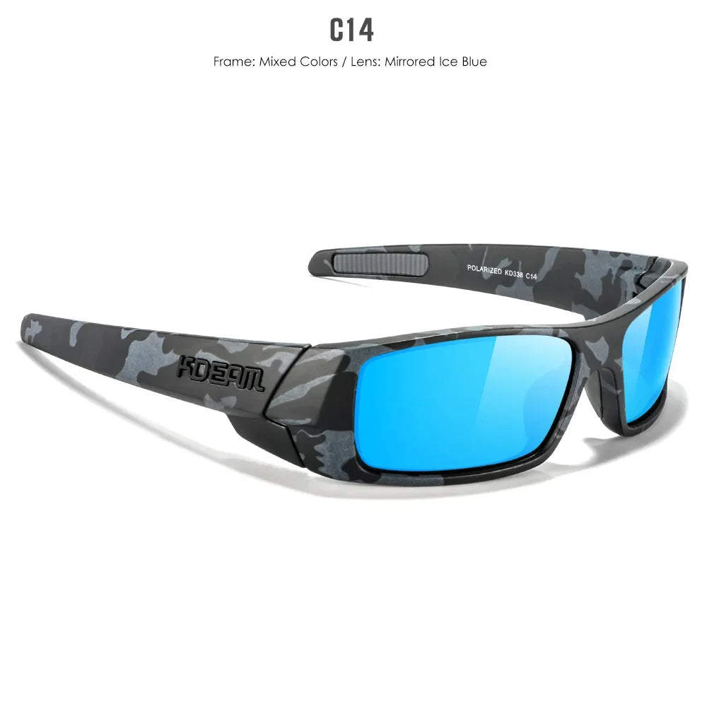 KDEAM Polarisierte Sonnenbrille für Damen und Herren, Autofahrerbrille, rechteckige Sonnenbrille für Herren, vielseitiger Augenschutz, UV400-Schutz