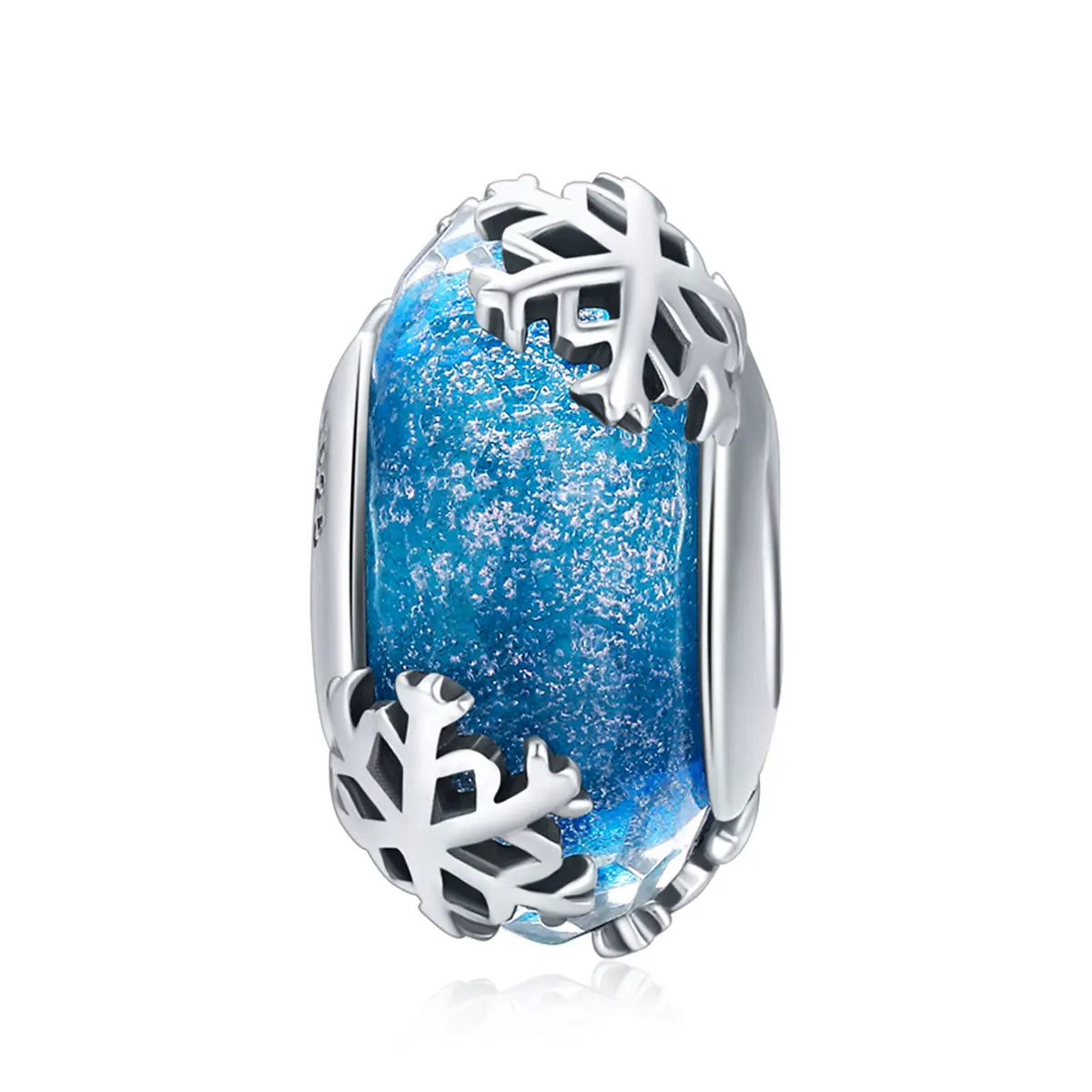 WOSTU 925 Sterling Silver Colorful Ocean Starfish Round Heart Charm Butterfly Murano Glass Bead Fit Original Bracelet DIY Gift