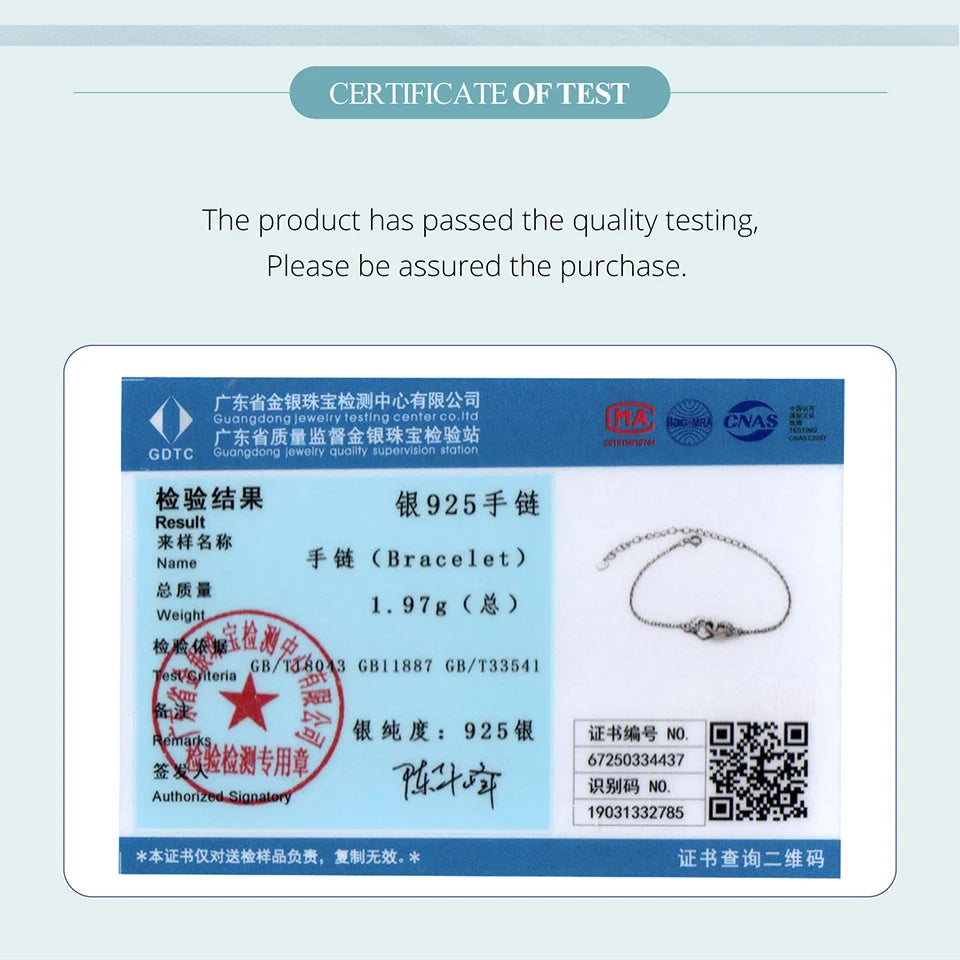 BAMOER White Gold Plated Heart Chain Bracelet for Women, Dainty 925 Sterling Silver Adjustable Trend Bracelet SCB297