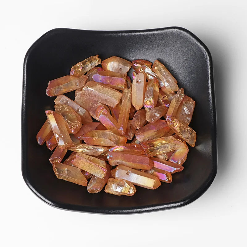 Natural Quartz Stick Beads Top Drilled Gradient Color Raw Loose Point Bead For Jewelry Making DIY Necklace Earrings Accessories