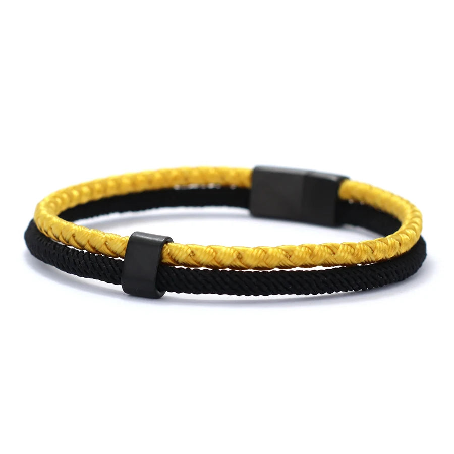 Grade A Keel Rope Bracelet Men Unfading Detachable Magnet Buckle Bangle Leisure Pulseira Homme Bicolor String Wrap Braclet Joias