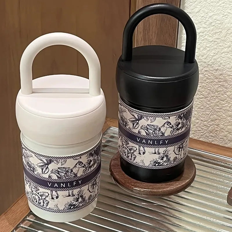 High Appearance Level Stainless Steel Thermos Cup Ins Female Simple Niche High-end Straight Drink Cup Water Cup