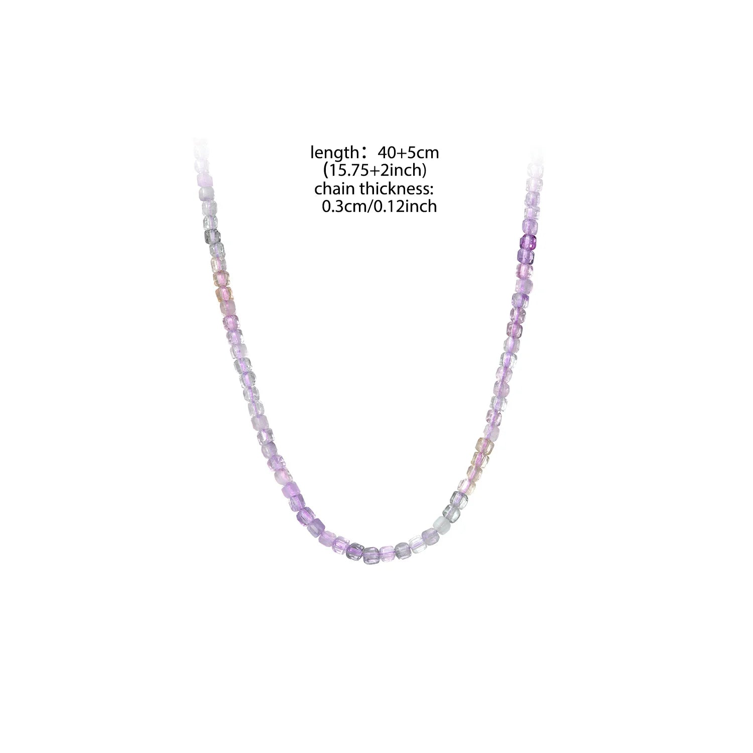 WOSTU 925 Sterling Silver Lucky Strawberry Crystal Necklace Fluorite Sun Fold Wear Chain for Women Girl Party Gift Fine Jewelry
