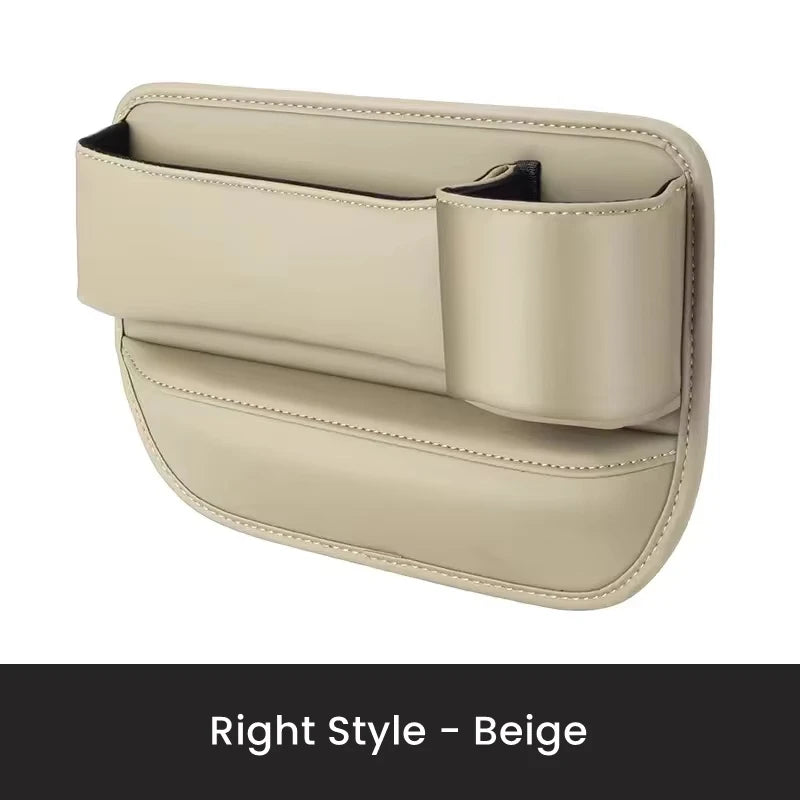 Car Seat Gap Filler Automotive Seat Leather Storage Box with Cup Holder Universal Seat Gap Organizer Adjustable Seat Storage Box - Madeinsea©