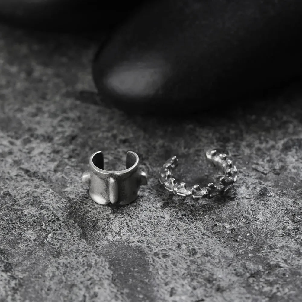 MKENDN Ohrclips aus 925er Sterlingsilber in Form eines Schafsrückens – Ohrclips für Damen und Herren, ohne Piercing, künstliche Knorpelohrringe