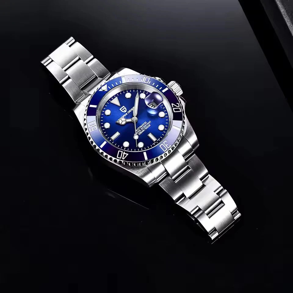 PAGANI DESIGN Brand Automatic Watch 43mm Men Watch Mechanical Watch Ceramic bezel Watch Stainless Steel Waterproof sports Watch