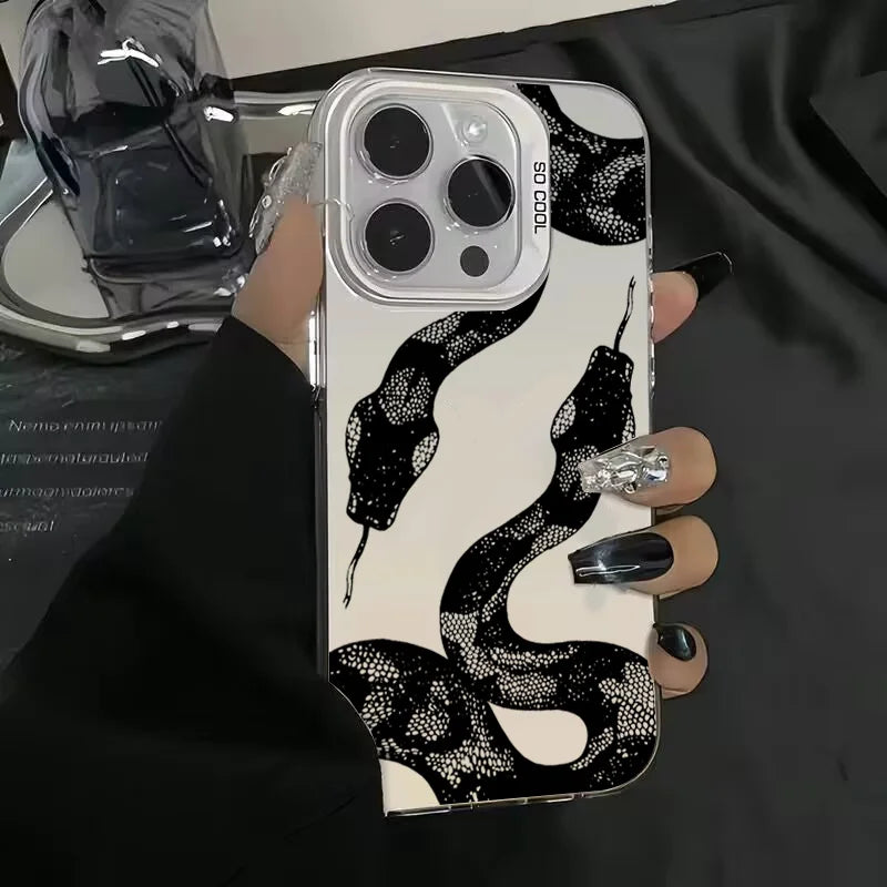 New Black Snake Phone Case For Xiaomi Mi 11 Lite 5G 14T 14 13T 13 12T 12 12X Poco F5 X5 X3 X6 M6 F6 Pro Shockproof Bumper Cover