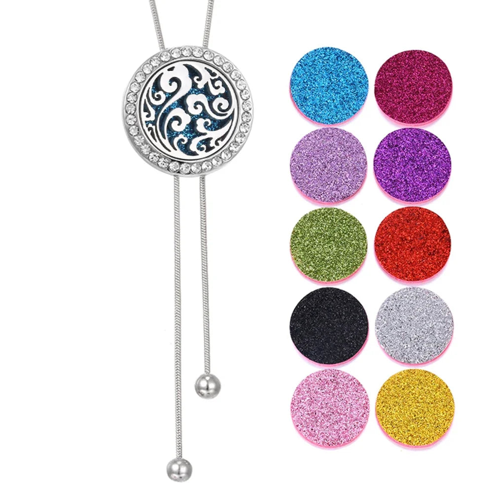 New Long Tassel Aromatherapy Necklace Perfume Essential Oil Diffuser Pendant Necklace Scent Aroma Jewelry Women Tassel Necklaces