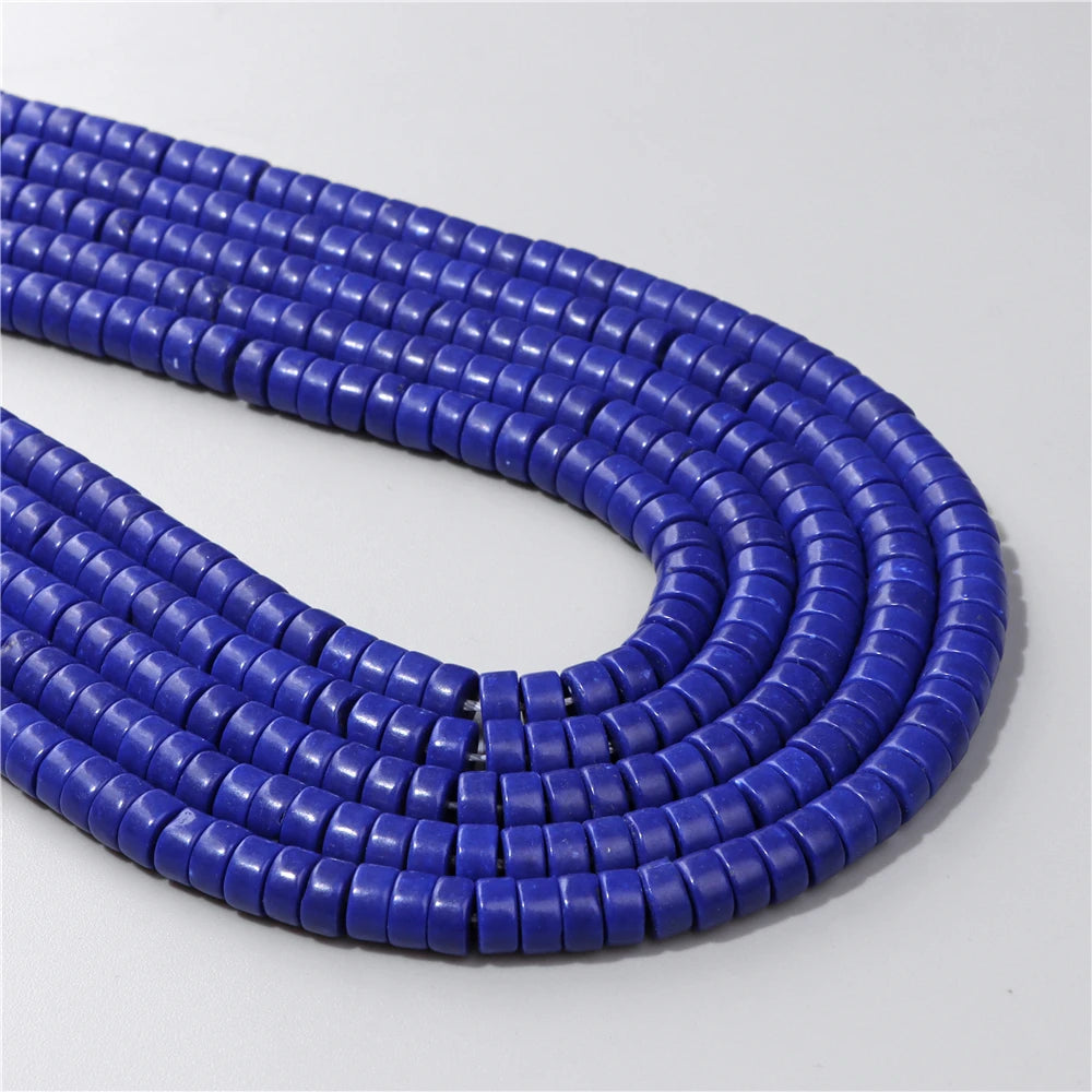 Natural Flat Round Disc Beads 6x3mm Sea Sediment Amethysts Rondelle Spacer Stone Bead For Jewelry Making DIY Bracelet Earrings