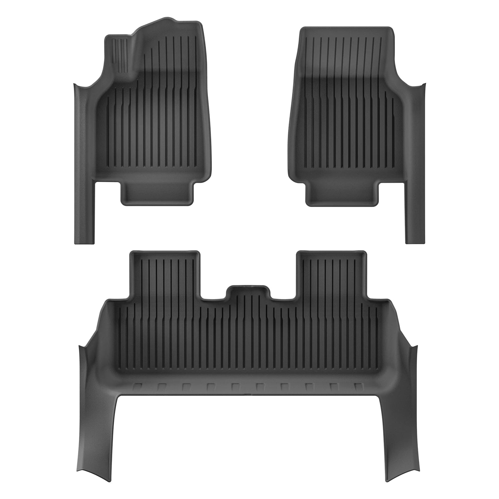 LUCKEASY for Tesla Model Y 5seats Launch 2025 2026 Juniper LHD Car Floor Mats TPE Foot Mat With Door Sill Protective Cover Black - Madeinsea©