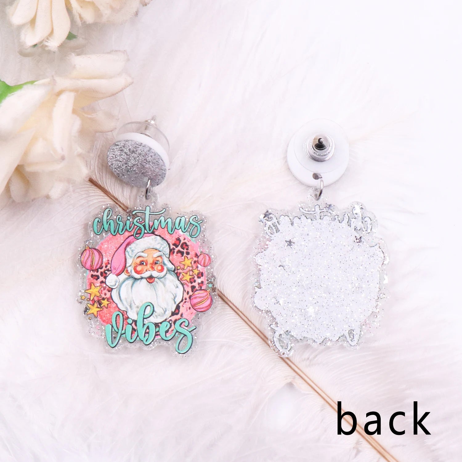 1 paar Neue produkt CN Drop santa TRENDY weihnachten Acryl ohrringe Schmuck für frauen