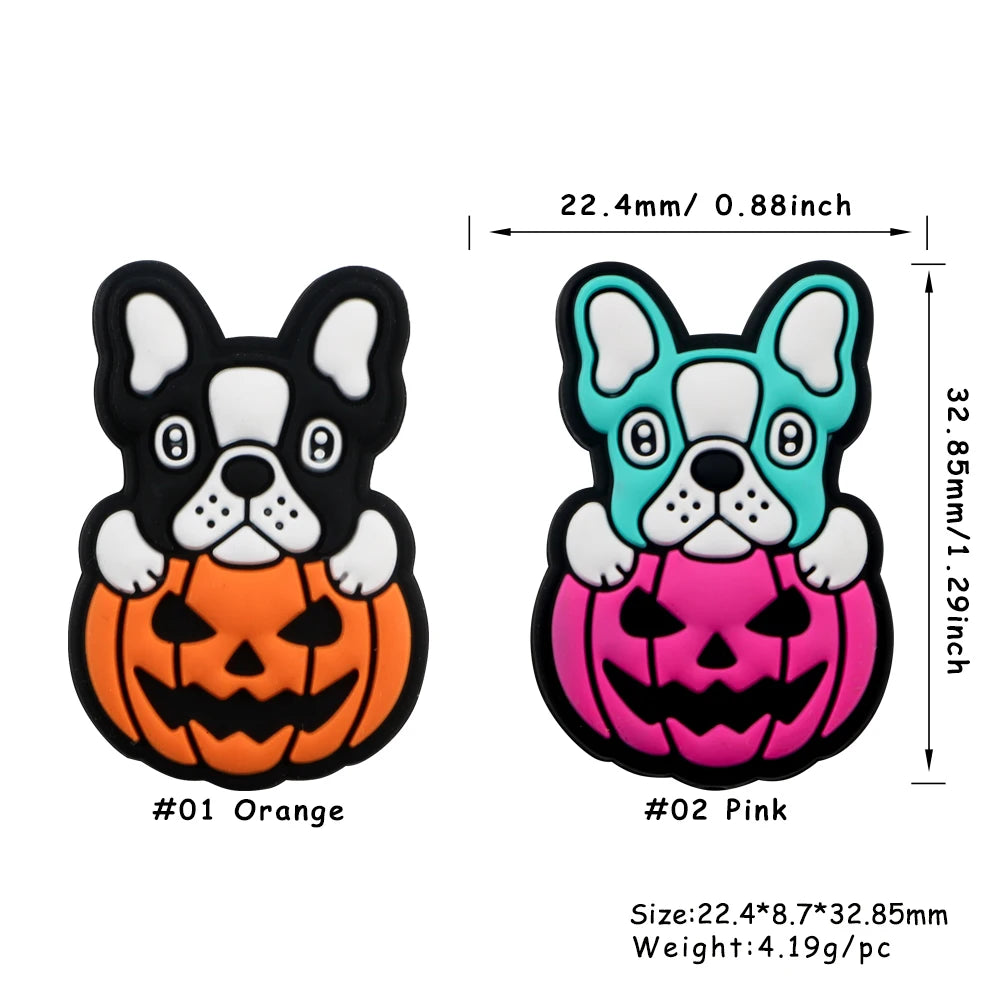 Lot de 5 ou 10 perles en silicone stéréoscopiques en forme de pingouin et de singe pour la fabrication de porte-clés et de bracelets faits à la main