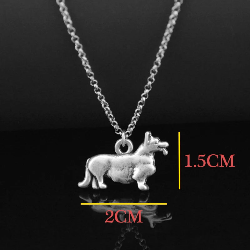 New German Shepherd&Corgi&Chihuahua&Whippet Dog Love Necklace Men Pet Charm Necklaces For Women Long Chains Party Gifts Jewelry