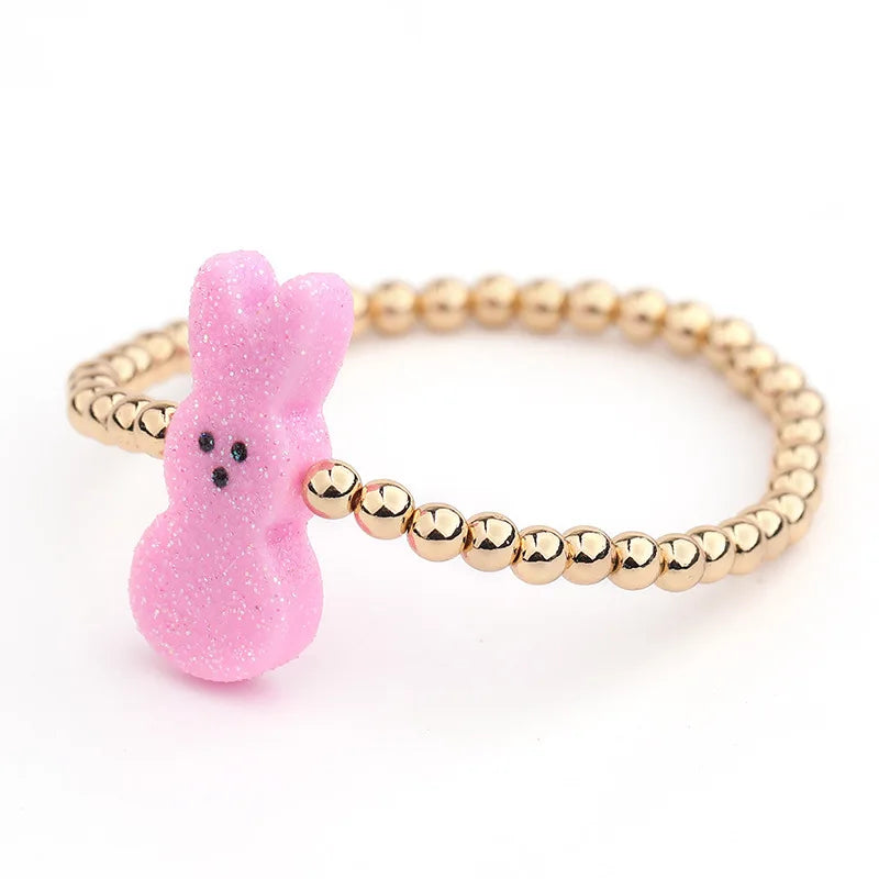 Peep Bunny Beaded Bracelet Easter Bracelet - Bunny BRA100066