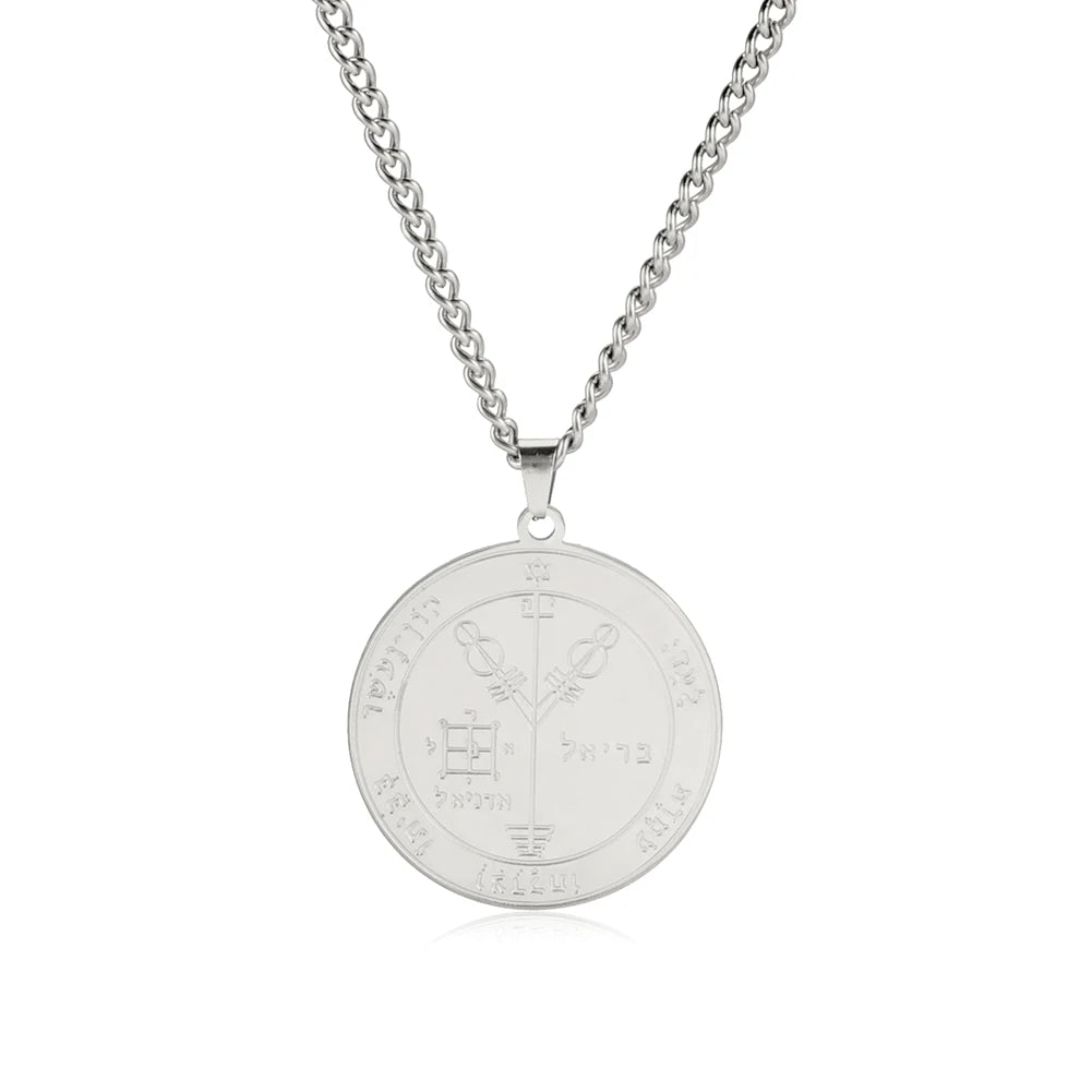 Schlüssel von Solomon Amulett Talisman Männer Halskette Erste Zweite Fünfte Siebte Pentagramm Der Jupiter Venus Mar Mond Halsketten Schmuck