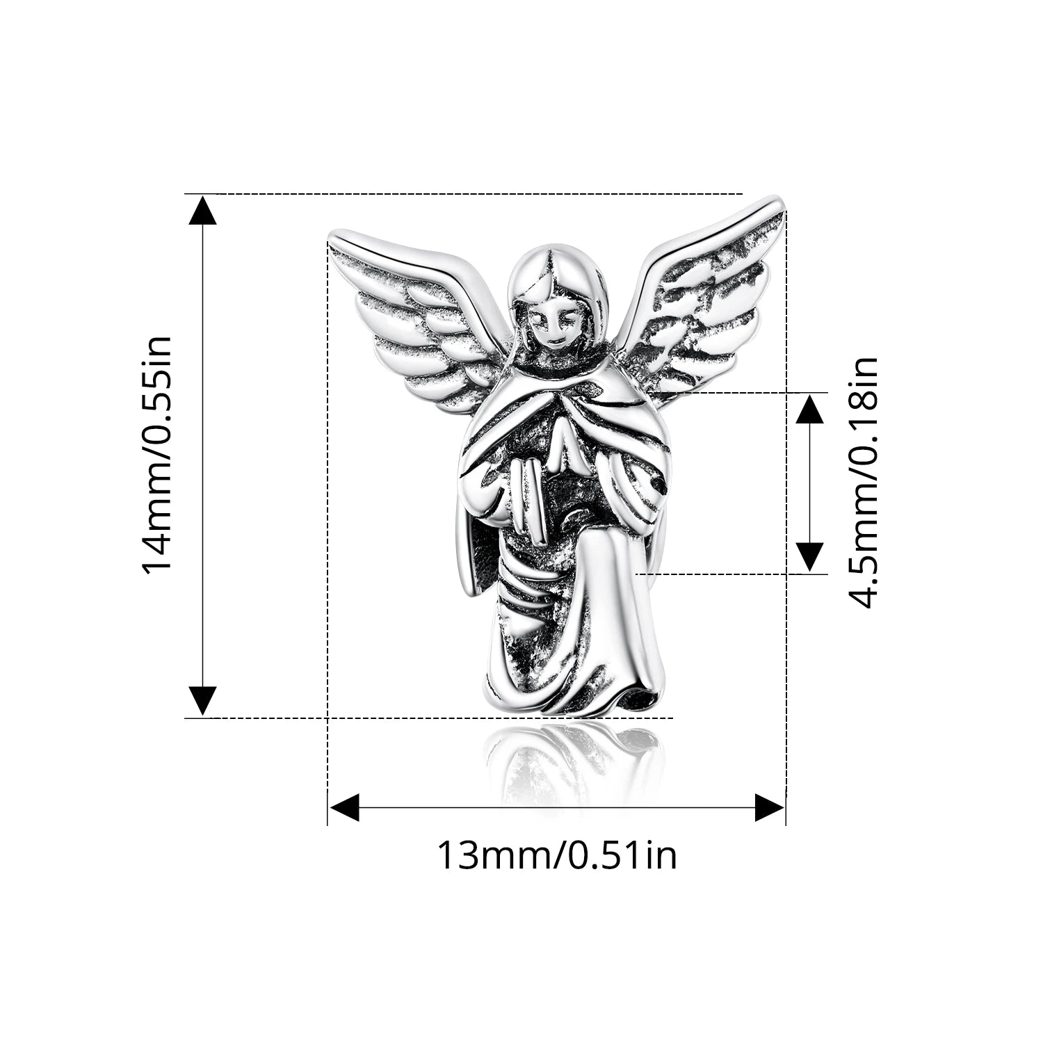 Bamoer 925 Sterling Silver Nativity of Jesus Pendant Faith Guard Charm Peace Beads for Women DIY Bracelet Jewelry Accessories