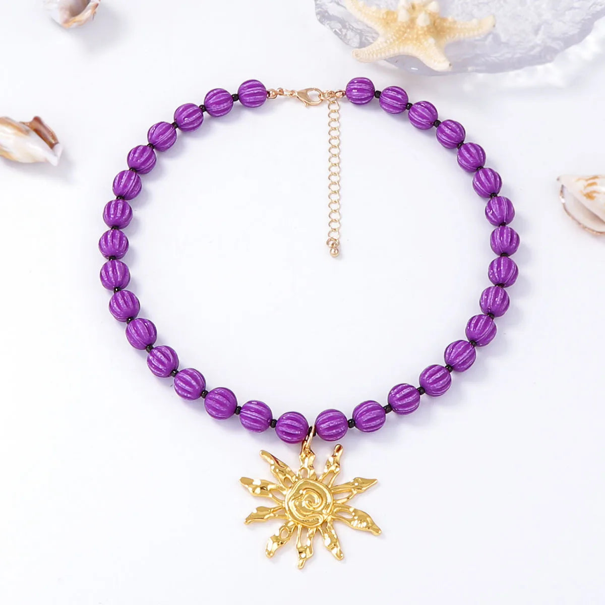 ZAA Fashion Leisure Alloy Sunflower Pendant Necklace