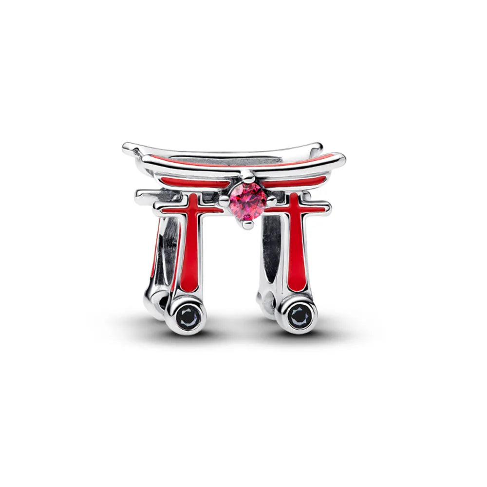 New 925 Silver Red Color Charm Strawberry Bee perfume Dream Catcher Apple Bead Fit Original Bracelet Jewellery Gift red heart