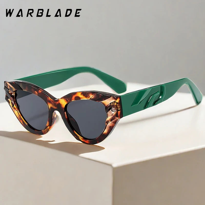 Fashion Cat Eye Y2K Punk Sunglasses Women Men Luxury Brand Design Thickening Frame Vintage Casual Versatile Style Eyewear UV400