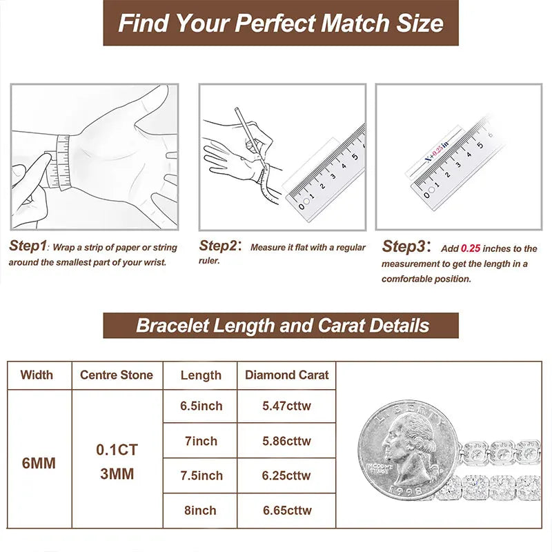 TUHE Unisex Cuban Chain Men Bracelet 925 6mm Width Chain Bracelet Moissanite For Men Hip Hop Jewelry Gift Stock delivery